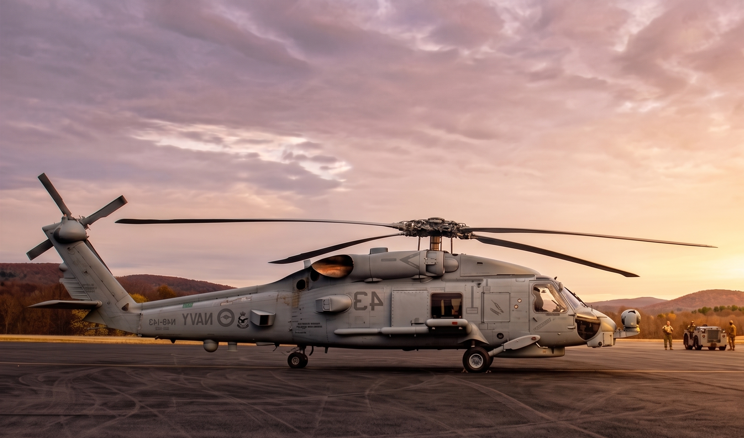 Operational aviation platform on a flight line