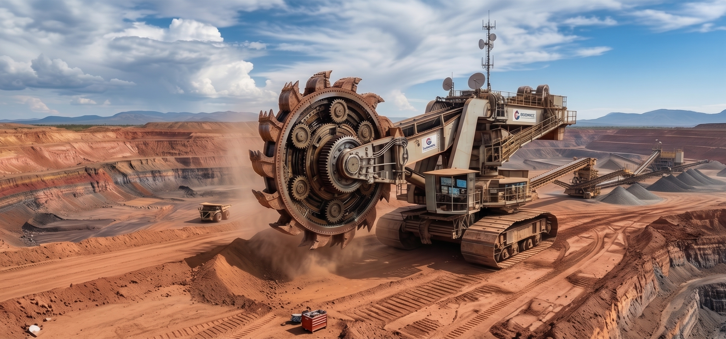 Mining operation and heavy industrial equipment representing complex asset environments